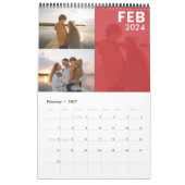 モダンカスタムFamily Photo Calendarの色 カレンダー (2月 2027)