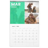 モダンカスタムFamily Photo Calendarの色 カレンダー (3月 2026)
