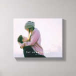 モダンカスタムFamily Photo Canvas Print キャンバスプリント<br><div class="desc">シックなモダン文字の中にカスタムある詳細ファミリーの名前と家族が設立された年のキャンバスのプリント。あなたのお気に入りの家族の写真が背景に満ちている。この新婚カップルと家族の休暇のための素晴らしい贈り物を作る。</div>