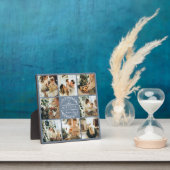 モダンカスタムFamily Photo Collage | ほこりっぽい青 フォトプラーク (インサイチュ)