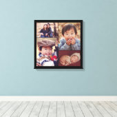 モダンカスタムFamily Photo Collage キャンバスプリント (インサイチュ (ウッドフロア))