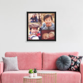 モダンカスタムFamily Photo Collage キャンバスプリント (インサイチュ (リビング))