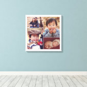 モダンカスタムFamily Photo Collage キャンバスプリント (インサイチュ (ウッドフロア))