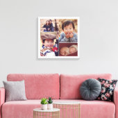 モダンカスタムFamily Photo Collage キャンバスプリント (インサイチュ (リビング))
