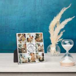 モダンカスタムFamily Photo Collage | モノグラムギフト フォトプラーク