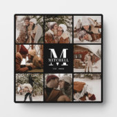 モダンカスタムFamily Photo Collage | モノグラムギフト フォトプラーク (正面)