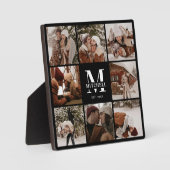 モダンカスタムFamily Photo Collage | モノグラムギフト フォトプラーク (正面)