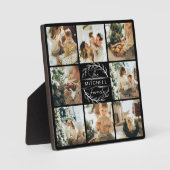 モダンカスタムFamily Photo Collage | モノグラムギフト フォトプラーク (正面)