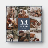 モダンカスタムFamily Photo Collage | モノグラム海軍 フォトプラーク (正面)