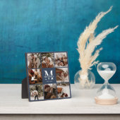 モダンカスタムFamily Photo Collage | モノグラム海軍 フォトプラーク (インサイチュ)