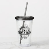 モダンカスタムFarm Fresh Owner Name アクリルタンブラー (裏面)