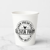 モダンカスタムFarm Fresh Owner Name 紙コップ (裏面)