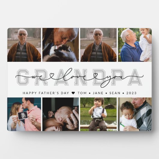 モダンカスタムGRANDPA父の日フォトコラージュ フォトプラーク (正面)