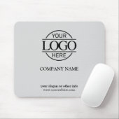 モダンカスタムLight Gray Company Business Logo マウスパッド (マウス)