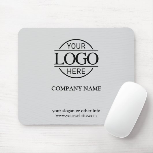 モダンカスタムLight Gray Company Business Logo マウスパッド (マウス)