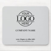 モダンカスタムLight Gray Company Business Logo マウスパッド (正面)