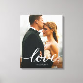 モダンカスタムLove Scriptの写真結婚プリント キャンバスプリント (正面)