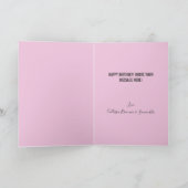 モダンカスタムMauve Purple 12フォト誕生日 カード (内部)