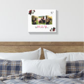 モダンカスタムMonogram Photo Collage Mother Family キャンバスプリント (インサイチュ (寝室))