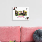 モダンカスタムMonogram Photo Collage Mother Family キャンバスプリント (インサイチュ (リビング))