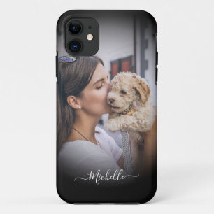 モダンカスタムOne Photo Black Gradient iPhone Ca 11 ケース