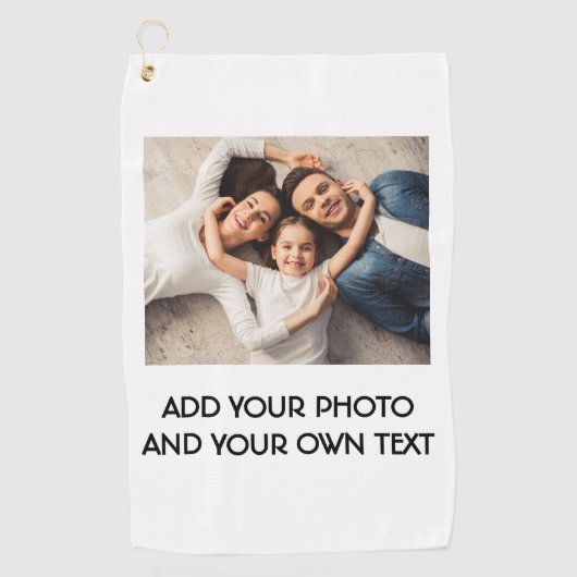 モダンカスタムPhotoまたはLogo Teamロゴゴルフ ゴルフタオル (正面)