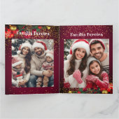 モダンカスタムPhoto Christmas Feliz Natal カード (内部)