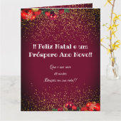 モダンカスタムPhoto Christmas Feliz Natal カード (黄色い花)