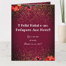 モダンカスタムPhoto Christmas Feliz Natal カード