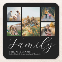 モダンカスタムPhoto Collageスクリプエレガントトファミリー