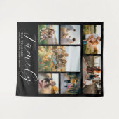 モダンカスタムPhoto Collageスクリプエレガントトファミリー タペストリー (正面(横))