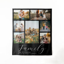 モダンカスタムPhoto Collageスクリプエレガントトファミリー