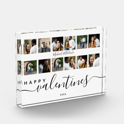 モダンカスタムPhoto Collage Colots Valentines Day フォトブロック (左)