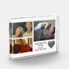 モダンカスタムPhoto Collage Faters Day Grandpa フォトブロック