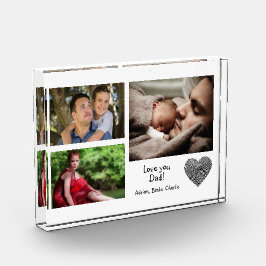 モダンカスタムPhoto Collage Love Youパパブロック フォトブロック