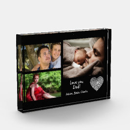 モダンカスタムPhoto Collage Love Youパパブロック フォトブロック