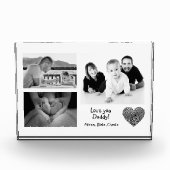 モダンカスタムPhoto Collage Love You Daddy フォトブロック (正面)