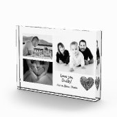 モダンカスタムPhoto Collage Love You Daddy フォトブロック (右)