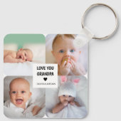 モダンカスタムPhoto Collage Love You Grandpa キーホルダー (裏面)