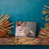 モダンカスタムPhoto Daddy &ベビー名記念 フォトプラーク (側面)