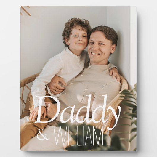 モダンカスタムPhoto Daddy &ベビー名記念 フォトプラーク (正面)