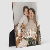 モダンカスタムPhoto Daddy &ベビー名記念 フォトプラーク (側面)