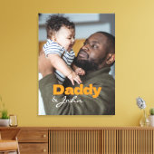 モダンカスタムPhoto Daddy & Son Name Keepsake キャンバスプリント (インサイチュ (リビング))
