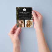 モダンカスタムPhoto Logo Promotional Black金ゴールド チラシ (手)