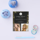 モダンカスタムPhoto Logo Promotional Black金ゴールド チラシ (シングル)