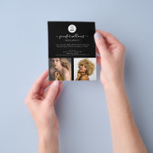 モダンカスタムPhoto Logo Promotional Black チラシ (手)