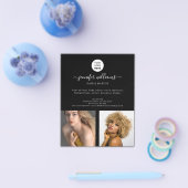 モダンカスタムPhoto Logo Promotional Black チラシ (シングル)