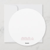モダンカスタムPhoto Minimalist Roundのメ結婚ニュー シーズンカード (裏面)