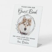 モダンカスタムPhoto Pet結婚's Guest Book 台座サイン (正面)