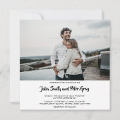 モダンカスタムPhoto Square結婚式招待状 招待状 (正面)